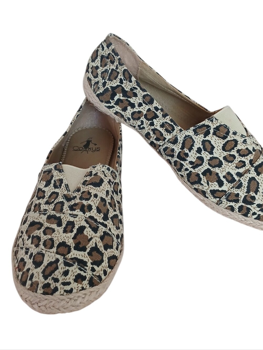 Corkys Safari Espadrilles Women's 9 Cheetah Lightweight Travel Comfort